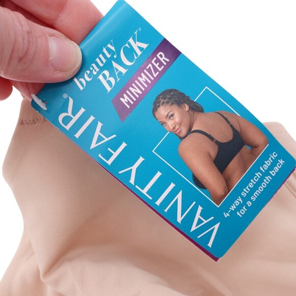 NWT Vanity Fair Beauty Back Full Figure Underwire Minimizer Bra Sz 36H Neutral - Picture 6 of 12